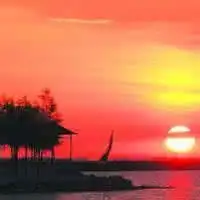 落日看海男头像