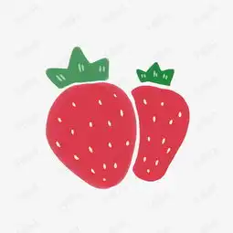 水彩手绘水果草莓两只素材图片免费下载高清psd千库网图片编号11760484