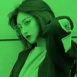 绿色系列独处遮脸女生头