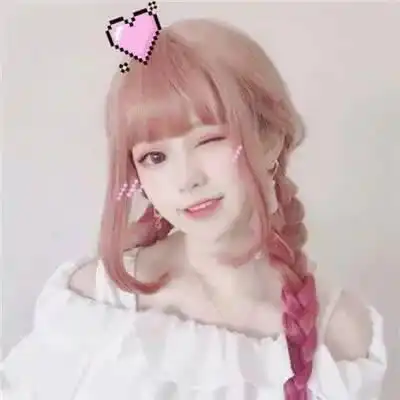 少女心粉色韩系头像真人可爱软妹粉色控少女头像