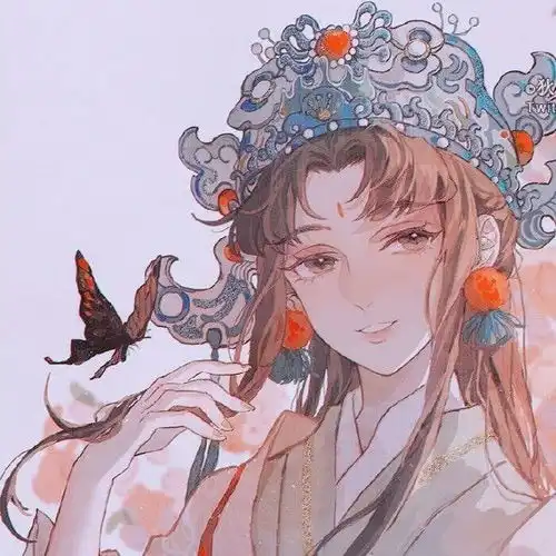 小红书头像女生动漫手绘