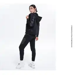 李宁运动服李宁女子卫衣训练系列开衫连帽卫衣加绒保暖宽松2019冬awdp534