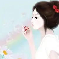 白底卡通简洁头像女微信头像图片大全