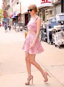 大神,你有taylorswift这一粉色系列的街拍图片吗,越大越好