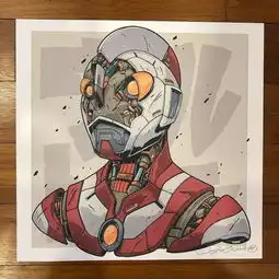 他把所有的漫画人物都改造成了机械人,然后就有了下面这些插画