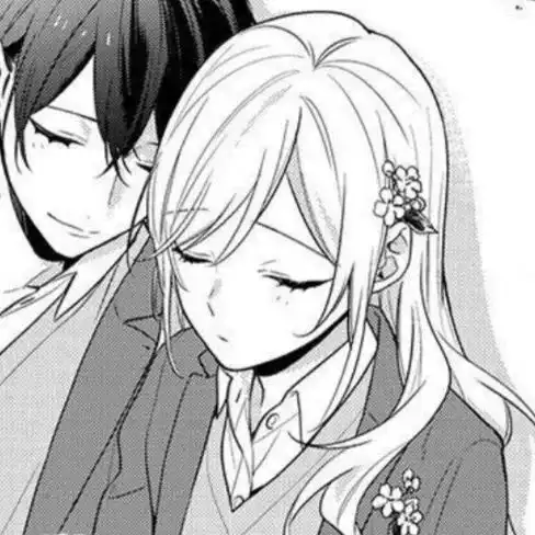 动漫情头自截堀与宫村黑白漫画情侣头像