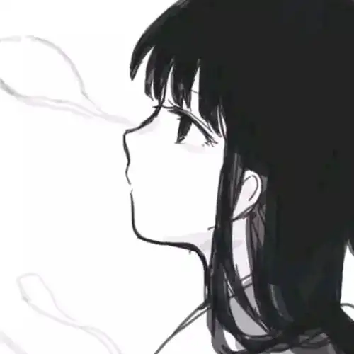 路还长温柔的事一定会发生黑白动漫女生头像漫画头像