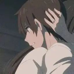 淡蓝色系动漫情侣头像灰