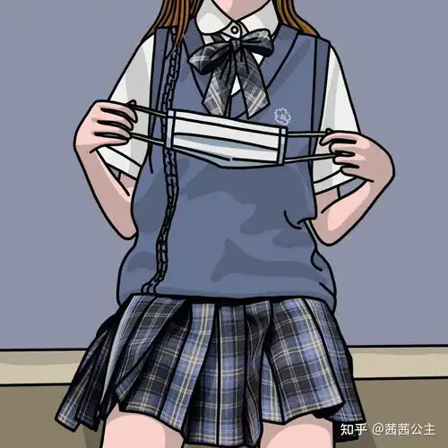 穿西装女生头像卡通赶时