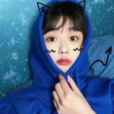 高清蓝色系女生头像女头