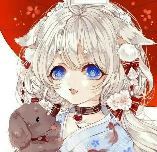 动漫女生头像和服猫耳可爱个性堆糖,美图壁纸兴趣社区