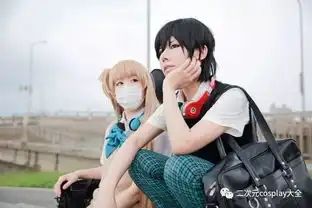 覆面系noise有栖川仁乃,杠花奏cos小清新的河堤踏青