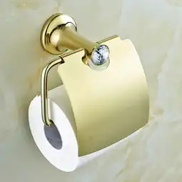 卫欲无限施华洛水晶奢华欧式系列镀金卫浴挂件卷纸器纸巾架