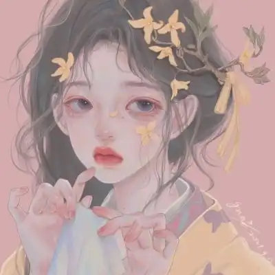闺蜜头像动漫仙气紫粉沙
