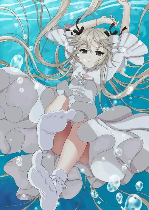 二次元精美壁纸长相甜美的银发女孩