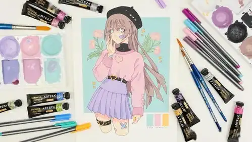 治愈系女生插画手绘教程