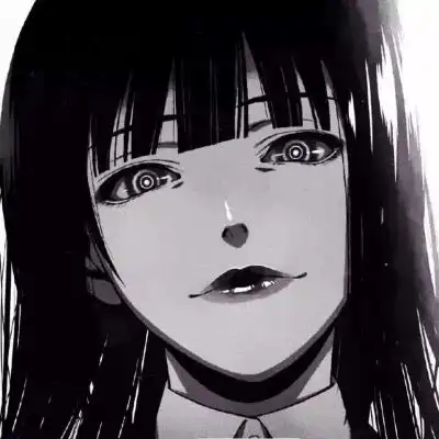 黑白动漫头像丧女二次元很丧很酷的女生头像