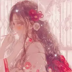 古风头像青色系女粉色系