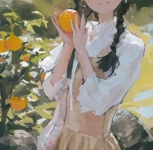 绿色系女生动漫头像图片