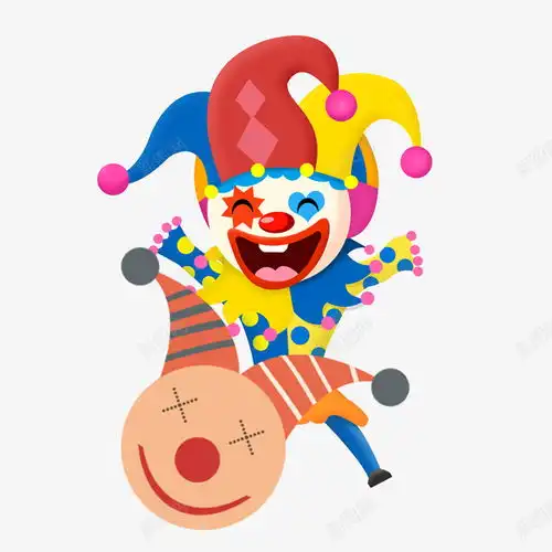 卡通手绘彩色小丑设计图片免费下载页面网页平面电商创意素材马戏素材