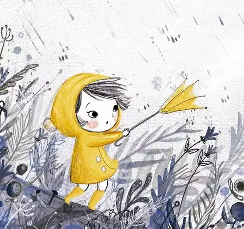 一组治愈系的小女孩插画,你最喜欢哪一个