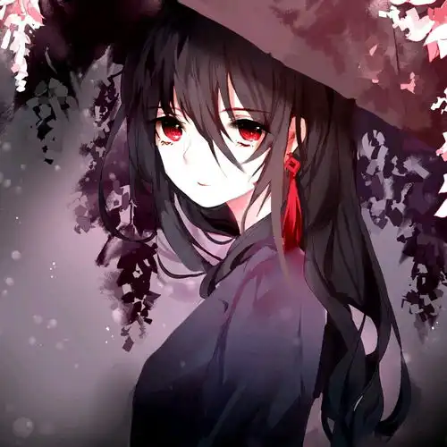 黑色系可爱动漫头像二次