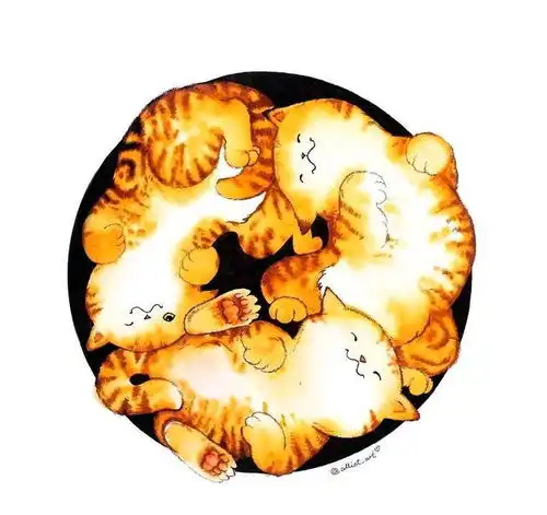 治愈系喵星人系列插画