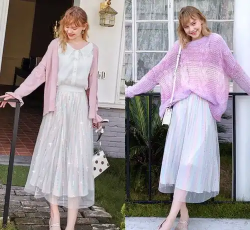 厚重的下装脱掉5种纱质半身裙轻盈又百搭,让你仙气满满