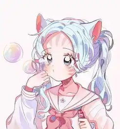 清新的蓝色系女生头像卡