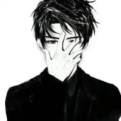 现代卡通油画头像男