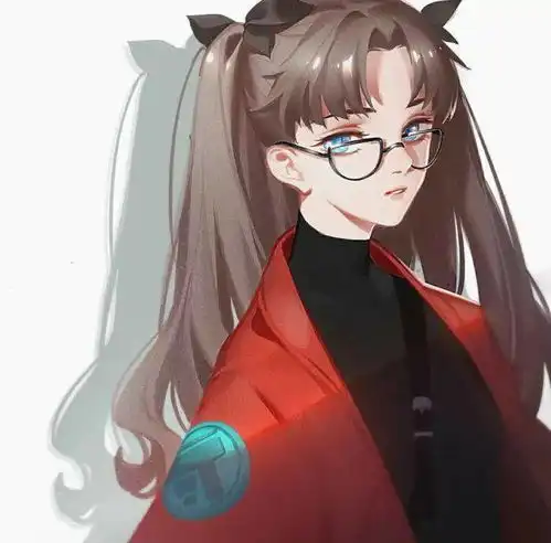 可爱卡通女生头像青色系