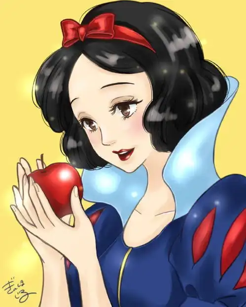 卡通风格的迪士尼公主,乐佩公主甜美可爱,艾莎女王冷艳动人