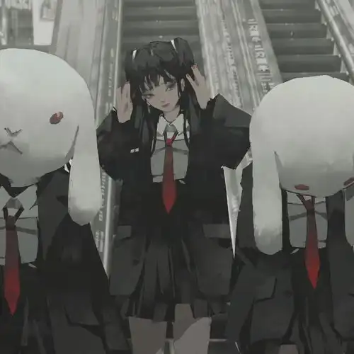 头像暗黑微丧系动漫女头像