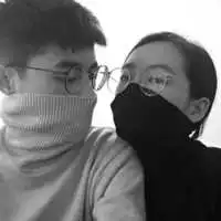 黑色禁欲系情侣头像黑白