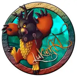 国外萌系徽章图案可爱的大咕咕和血精灵