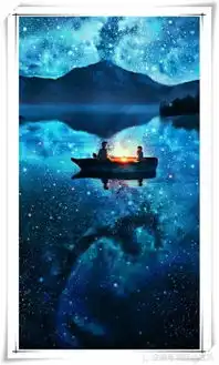 蓝色系治愈星空壁纸你一万次回头,你会发现,你还有我