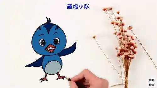 手绘简笔画,萌鸡小队
