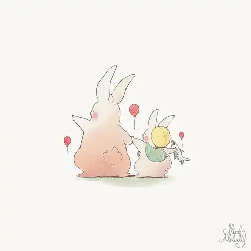 二次元推图君的相册mindmelody的动物插画作品joojeefriends