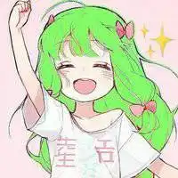 绿色系动漫头像女生头发
