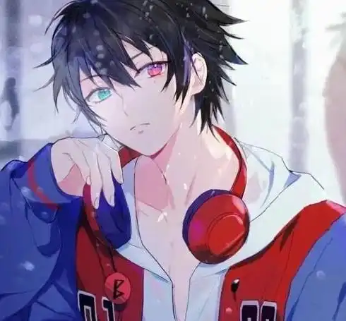 模糊黑白动漫头像