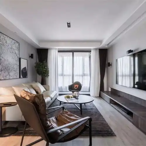 130平的现代风三居室,年轻人喜欢的灰色系
