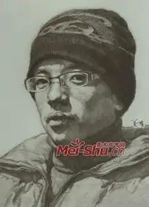 男青年素描头像帽男青年素描头像