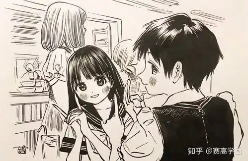 日系jk美少女手绘作品,潇洒的线条简直绝了