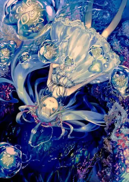 暖色系的厚涂美少女插画,宛如童话世界般奇幻的氛围唯美