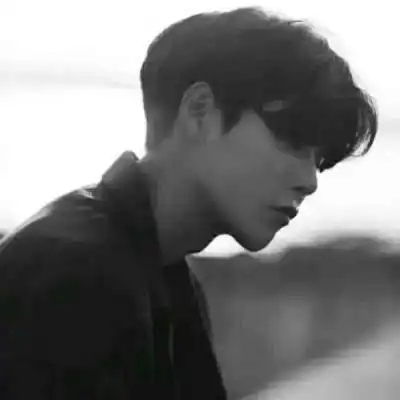 白色系干净头像男落叶之