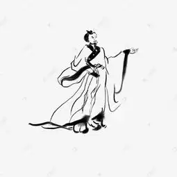 水墨屈原写意人物绘画素材图片免费下载千库网