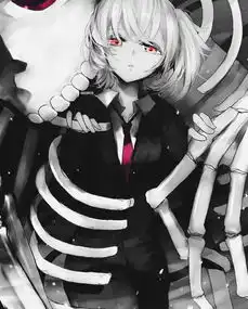 动漫情侣头像黑色系红瞳