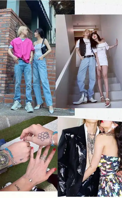 泫雅和金晓钟的情侣穿搭太抢眼了同色系高级,同风格穿搭时尚