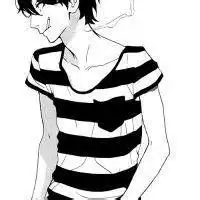 动漫男头像黑白素描