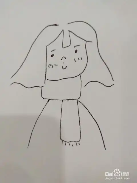 戴围巾的女生头像卡通围